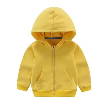 ZyeKqe Toddler Baby Boys Girls Sweatshirts Jackets Zip up Long Sleeve Shirts Solid Color Hooded Sweatshirt Fall Winter Clothes