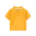 thumbnail image 1 of ZyeKqe Toddler Baby Boys Girls T Shirt Short Sleeve Shirts Lapel Collared Tees Solid Color Top Spring Summer Clothes, 1 of 3