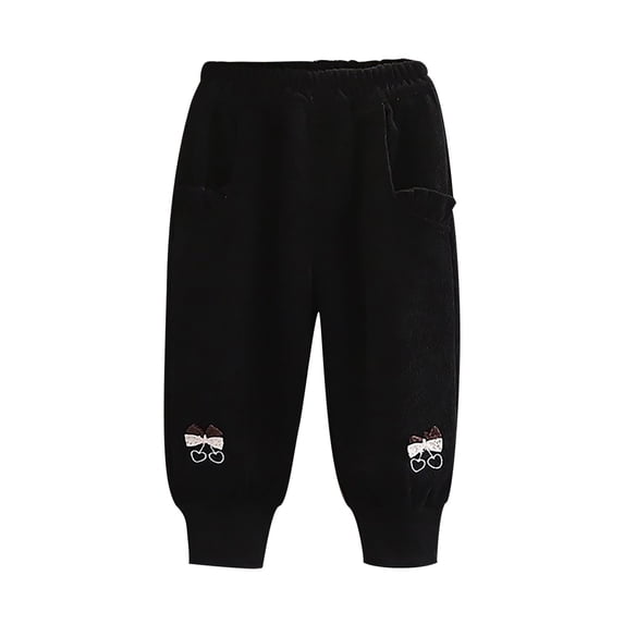 ZyeKqe Toddler Baby Clothes Boys Girls Cotton Joggers Unisex Fall Winter High Waisted Sweatpants Kids Loose Tapered Trousers