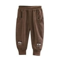 thumbnail image 1 of ZyeKqe Toddler Baby Clothes Boys Girls Cotton Joggers Unisex Fall Winter High Waisted Sweatpants Kids Loose Tapered Trousers, 1 of 3
