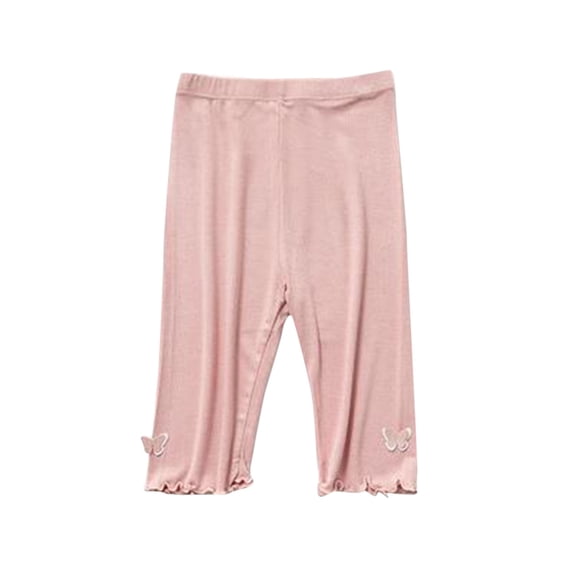 ZyeKqe Toddler Baby Girls Leggings High Elastic Wasited Tights Ankle Length Trousers Solid ColorFall Clothes