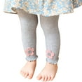 thumbnail image 1 of ZyeKqe Toddler Baby Girls Leggings High Waisted Footless Tights Ribbed Knit Infant Fall Winter Warm Bottom Pants, 1 of 3