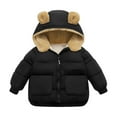 thumbnail image 1 of ZyeKqe Toddler Boys Girl Winter Coat Zip-Up Hooded Jacket Warm Fleece Outerwear Cute Puffer Coat Windproof Outfit, 1 of 4