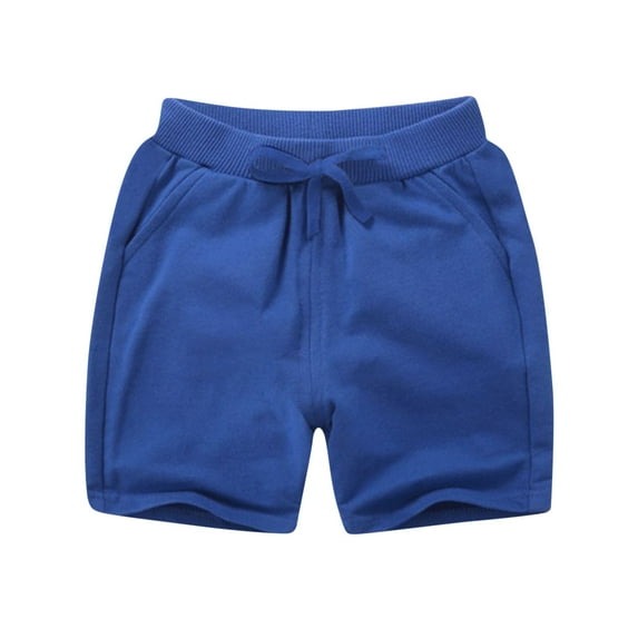 ZyeKqe Toddler Clothes Boys Girls Cotton Shorts Drawstring High Waisted Sweat Shorts Solid Color Pull on Athletic Shorts