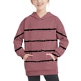 thumbnail image 1 of ZyeKqe Toddler Clothes Boys Girls Fleece Lined Hoodies Kids Fall Winter Long Sleeve Shirts Striped Pullover Hooded Sweatshirts, 1 of 6