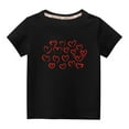 thumbnail image 1 of ZyeKqe Toddler Girl Boy T-Shirt Baby Kids Heart Print Short Sleeve Tees Round Neck Summer Fashion Tops, 1 of 4