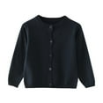 thumbnail image 1 of ZyeKqe Toddler Girls Button down Sweater Cute Little Girl Solid Color Knit Cardigan Tops Warm Soft Comfy Fall Winter Clothes, 1 of 3