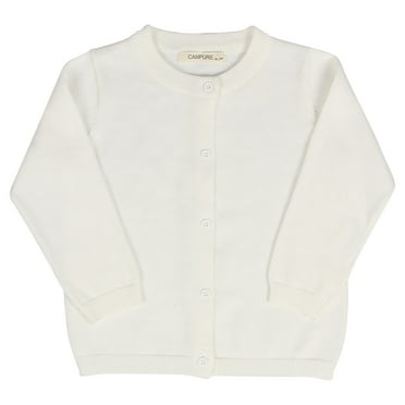 ZyeKqe Toddler Girls Button down Sweater Cute Little Girl Solid Color Knit Cardigan Tops Warm Soft Comfy Fall Winter Clothes