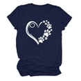 thumbnail image 1 of ZyeKqe Tops for Women Cute Heart Graphic T-Shirt Printed Casual Short Sleeve Crewneck Tee Top Blouse, 1 of 3