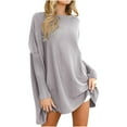 thumbnail image 1 of ZyeKqe Tunic or Tops to Wear with Leggings for Women Long Sleeve Shirt Crewneck Loose Fitting Tees T Shirts Blouses, 1 of 7
