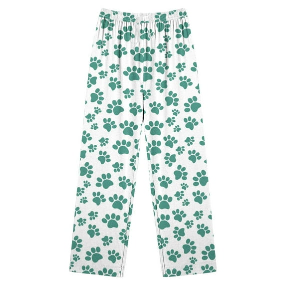 ZyeKqe Valentine's Day Pajamas Pants for Women Drawstring Low Waisted Lounge Pants Straight Wide Leg Sleep Bottoms