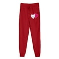 thumbnail image 1 of ZyeKqe Valentine's Day Sweatpants Drawstring High Waisted Joggers Cinch Bottom Track Pants with Pockets, 1 of 8