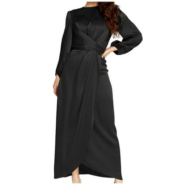 OGLCCG Plus Size Dress for Women Sequin Lace Long Sleeve Crewneck Midi ...