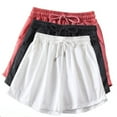thumbnail image 1 of ZyeKqe Wide Leg Shortsfor Women Casual Summer Drawstring Shorts High Waisted Comfy Shorts with Pockets 3 Pack, 1 of 9