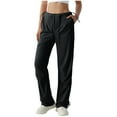 thumbnail image 1 of ZyeKqe Wide Leg Sweatpants for Womens High Waisted Baggy Sweatpants Lightweight Quick Dry Drawstring Workout Pants, 1 of 7