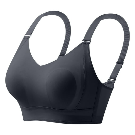 ZyeKqe Wireless Bras for Women Push up Seamless Bralettes Soft V Neck Full Coverage Everyday Bra