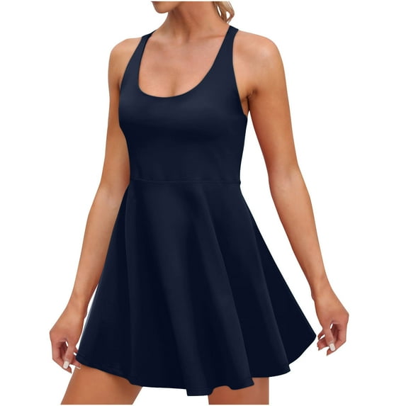 ZyeKqe Women Rompers Sleeveless Spaghetti Strap Jumpsuit Built-In Shorts Cisscross Back Athletic Workout 1 Piece Outfits