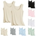 thumbnail image 1 of ZyeKqe 2PC Womens Tank Tops Sleeveless Crewneck Tops Undershirts Soft Base Layer Underwear Sleepwear Homewear, 1 of 6