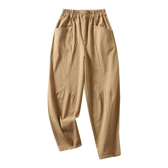 ZyeKqe Women's Pants Casual Loose Wide Leg Capris High Waist Palazzo Pants Cropped TrousersSummer Outfits