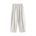 thumbnail image 1 of ZyeKqe Women's Pants Casual Loose Wide Leg Capris High Waist Palazzo Pants Cropped TrousersSummer Outfits, 1 of 3