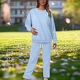thumbnail image 1 of ZyeKqe Womens 2 Piece Outfits Lounge Sweatsuit Sets Oversized Crewneck Sweatshirt Baggy Fall Comfy Sweatpants with Pockets, 1 of 6