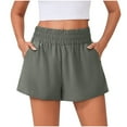 thumbnail image 1 of ZyeKqe Womens Athletic Shorts High Waisted Active Short Light Weight Quick Dry Lounge Shorts with Pockets, 1 of 7