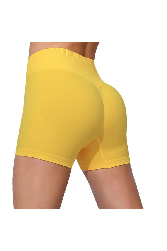 Womens Biker Shorts Seamless High Waited Yoga Shorts Stretchy Butt Lifting Compression Workout Shorts