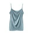 thumbnail image 1 of ZyeKqe Womens Cami Pajama Tops Sleeveless Spaghetti Strap Tank Tops Summer Loose Casual Soft Sleepwear, 1 of 6