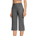 thumbnail image 1 of ZyeKqe Womens Capri Pants High Waist Stretch Dress Pants Summer Straight Leg Office Work Golf Capris, 1 of 9