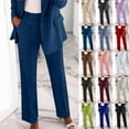 thumbnail image 1 of ZyeKqe Womens Dress Pants Plus Size High Waist Straight Leg Office Business Flowy Solid Color Lounge Work Pants, 1 of 5