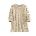 thumbnail image 1 of ZyeKqe Womens Flannel Sweatshirts Sherpa Fuzzy Fleece Comfy Pullover Long Sleeve Soft Fall Winter Sweaters with Pockets, 1 of 7