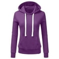 thumbnail image 1 of ZyeKqe Womens Fleece Hoodies Long Sleeve Drawstring Sweatshirts Full Zip up Hooded Jackets Coat with Pocket, 1 of 3