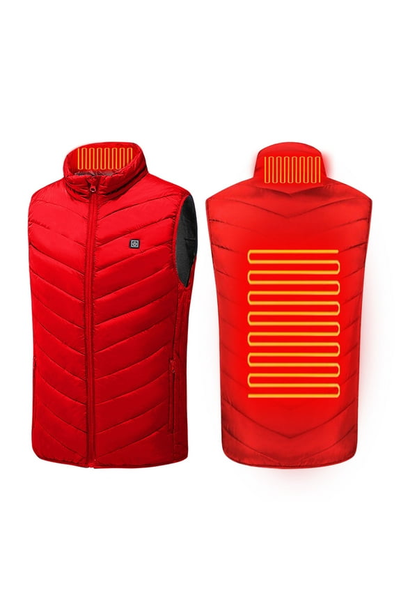 Womens Heated Vests Unisex Sleeveless Quilted Lightweight Warm Puffer Winter Outdoor Active Jackets Heating Coats