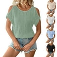 thumbnail image 1 of ZyeKqe Womens Long Sleeve Shirts Crewneck Going out Tops Stretchy Slim Fitted Basic Tees, 1 of 7