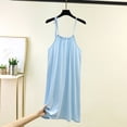 thumbnail image 1 of ZyeKqe Womens Nightgown Sleeveless Spaghetti Strap Casual Lightweight Soft Comfy Loungewear Crewneck Sleep Mini Dress, 1 of 9