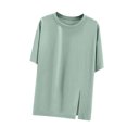 thumbnail image 1 of ZyeKqe Womens Pajama Top Crew Neck Sleep T-Shirt Short Sleeve Lounge Top Soft Summer Tee, 1 of 6