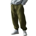 thumbnail image 1 of ZyeKqe Mens Joggers High Waist Athletic Sweatpants Fleece Lined Casual Fall Sports Workout Baggy Trousers with Pockets, 1 of 8