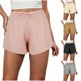 thumbnail image 1 of ZyeKqe Pajamas Shorts for Women Drawstring High Waisted Lounge Shorts Wide Leg Soft Summer Shorts Loungewear, 1 of 7