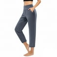 thumbnail image 1 of ZyeKqe Womens Pants Casual Summer High Waisted Stretch Golf Travel Athletic Work Ankle Pants with Pockets, 1 of 8