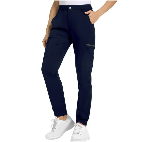 ZyeKqe Womens Pants High Waisted Outdoor Hiking Pants Straight Leg Trousers with Pockets