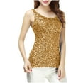 thumbnail image 1 of ZyeKqe Womens Sequin Tank Tops Casual Sleeveless Shirts Scoop Neck Going out Tops Sparkly Glitter Party Top Club Outfits, 1 of 6