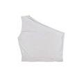 thumbnail image 1 of ZyeKqe Womens Sleeveless Crop Tops 1 Shoulder Tees Basic Crop Tank Top Solid Color Casual Slim Tee Shirt, 1 of 3