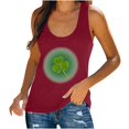 thumbnail image 1 of ZyeKqe Womens St.Patrick's Day Tank Tops Sleeveless Scoop Neck Summer Tops Clover Print Casual Loose T Shirts, 1 of 5