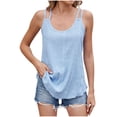 thumbnail image 1 of ZyeKqe Womens Summer Tank Tops Casual Ladies Sleeveless Shirts Scoop Neck Eyelet Embroidery Loose Fitted Hollow Camisoles, 1 of 9