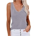 thumbnail image 1 of ZyeKqe Womens Sweater Vest Crochet Casual Sleeveless Knit Top Deep V Neck Pullover Tank Top Lightweight Loose Fitted Summer Top, 1 of 5