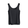 thumbnail image 1 of ZyeKqe Womens Tank Tops Scoop Neck Undershirts Vest Stretchy Slim Cami Shirts Comfy Pajamas Vest Loungewear, 1 of 5