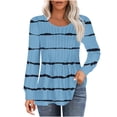 thumbnail image 1 of ZyeKqe Womens Tops Puff Long Sleeve Shirts Crewneck Pleated Dressy Casual Blouses Tunic or Tops to Wear with Leggings, 1 of 4