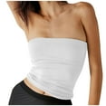 thumbnail image 1 of ZyeKqe Womens Tube Tops Strapless Crop Top Basic Backless Sleeveless Bandeau 2024 Summer Outfits, 1 of 4