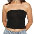 thumbnail image 1 of ZyeKqe Womens Tube Tops Strapless Crop Top Basic Backless Sleeveless BandeauSummer Outfits, 1 of 4