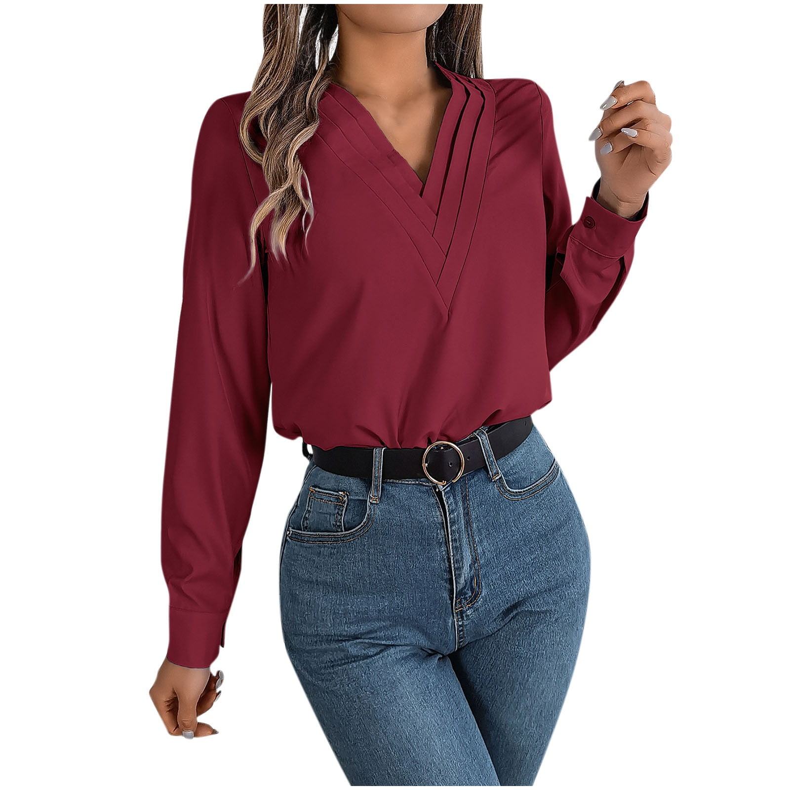 【新品未使用】DU250514 cotton V neck puff blous Xian Jacquard Puff Sleeve Top – Sugarlips